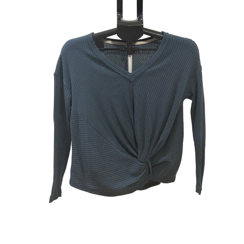 Anthropologie Akemi + Kin Waffle Knit Twist Knot Top Women's size XS